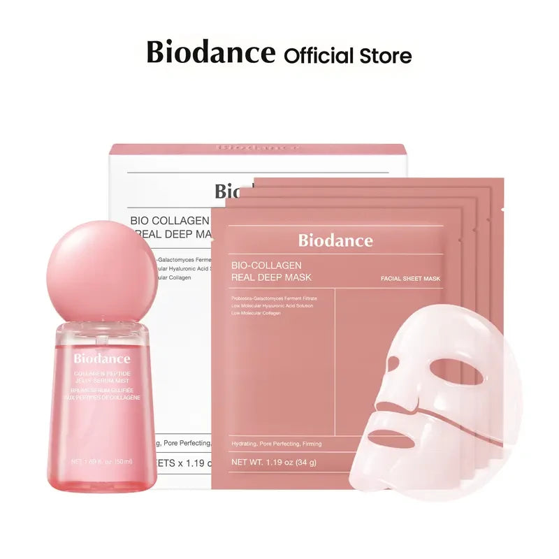 Collagen Peptide Jelly Serum Mist and Hydrogel Face Mask
